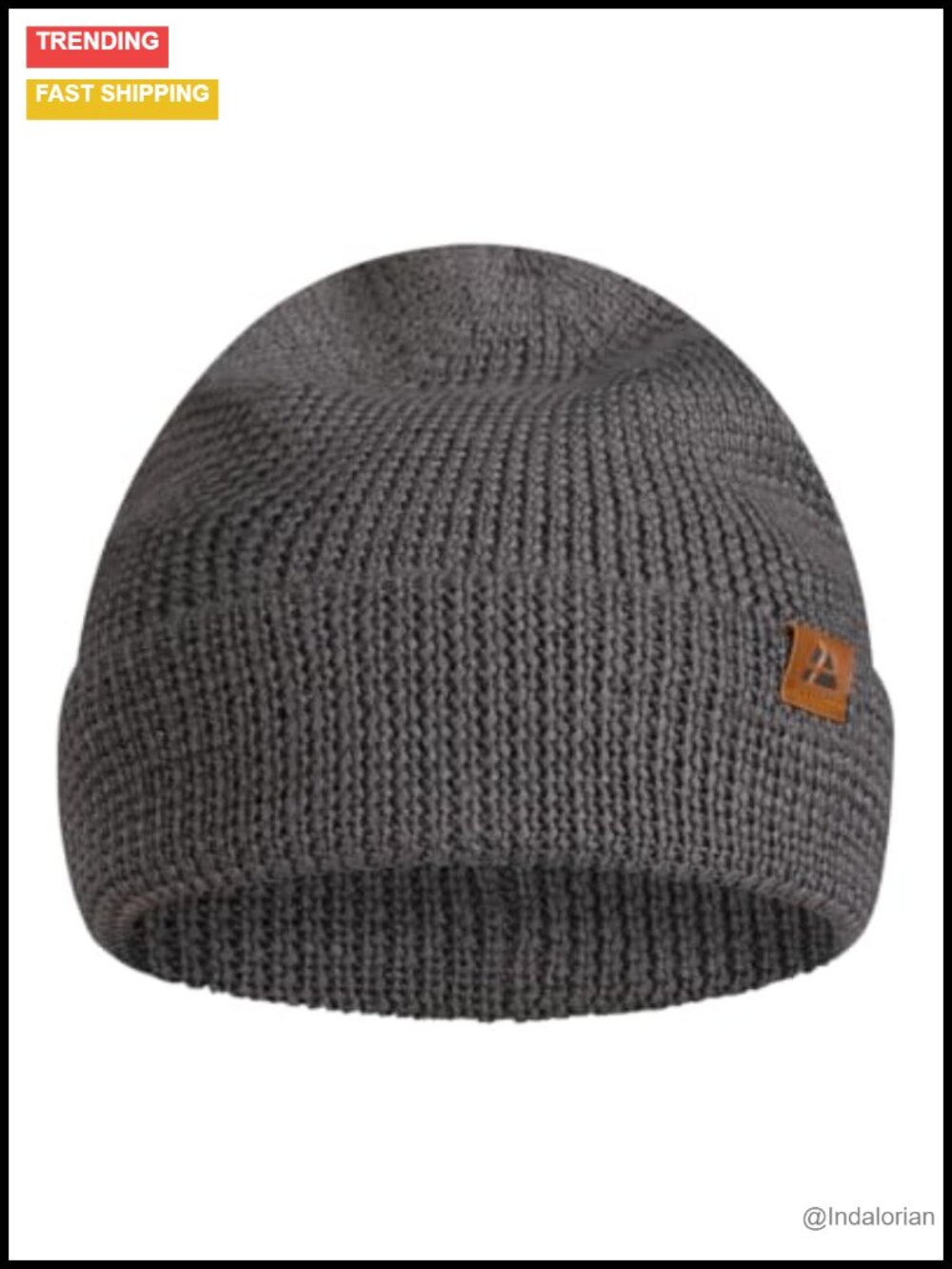 Merino Wool Beanie Warm Knit Winter Hat Unisex One Size Hiking Ski